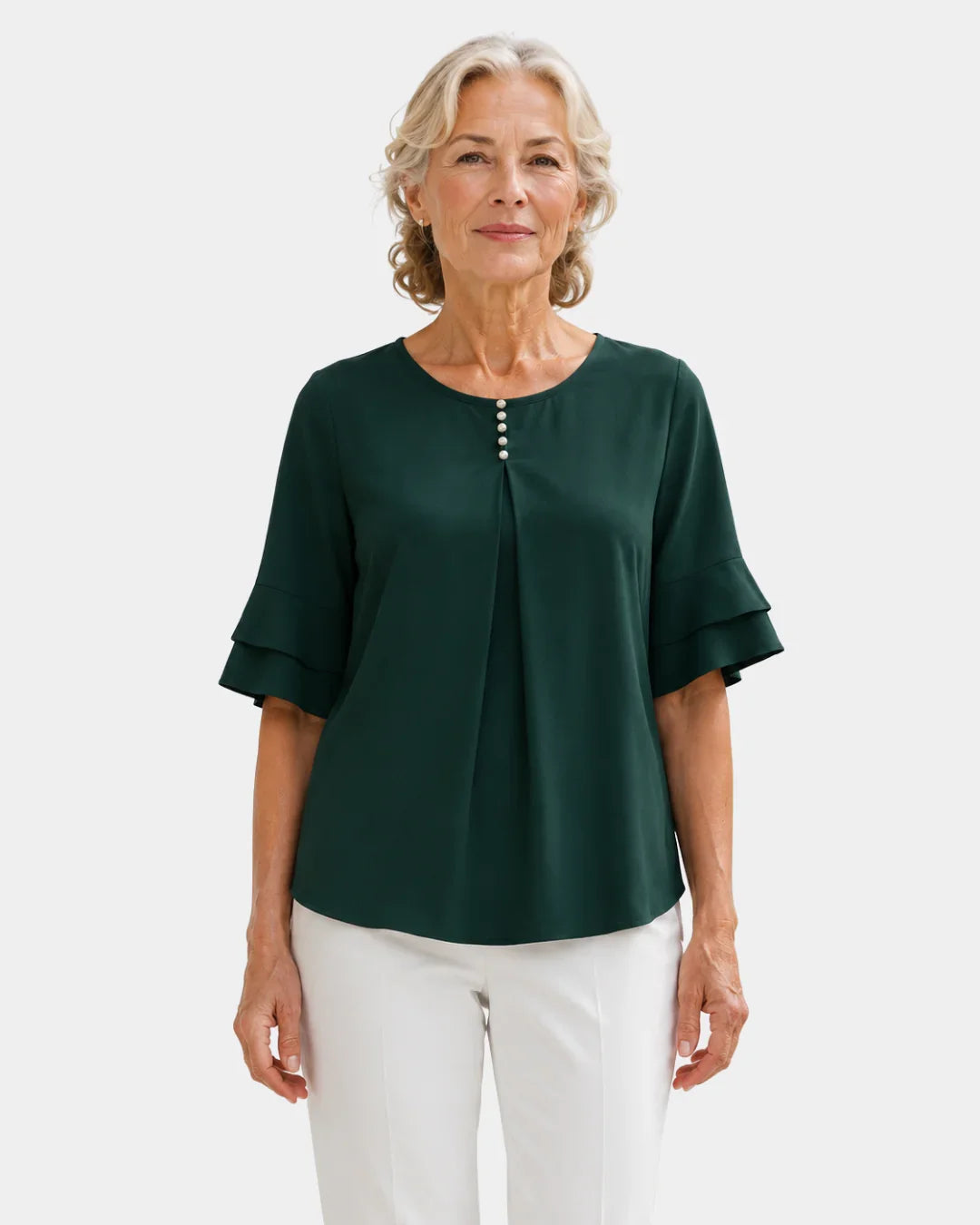 Hadelinde | Elegant bluse med knapper