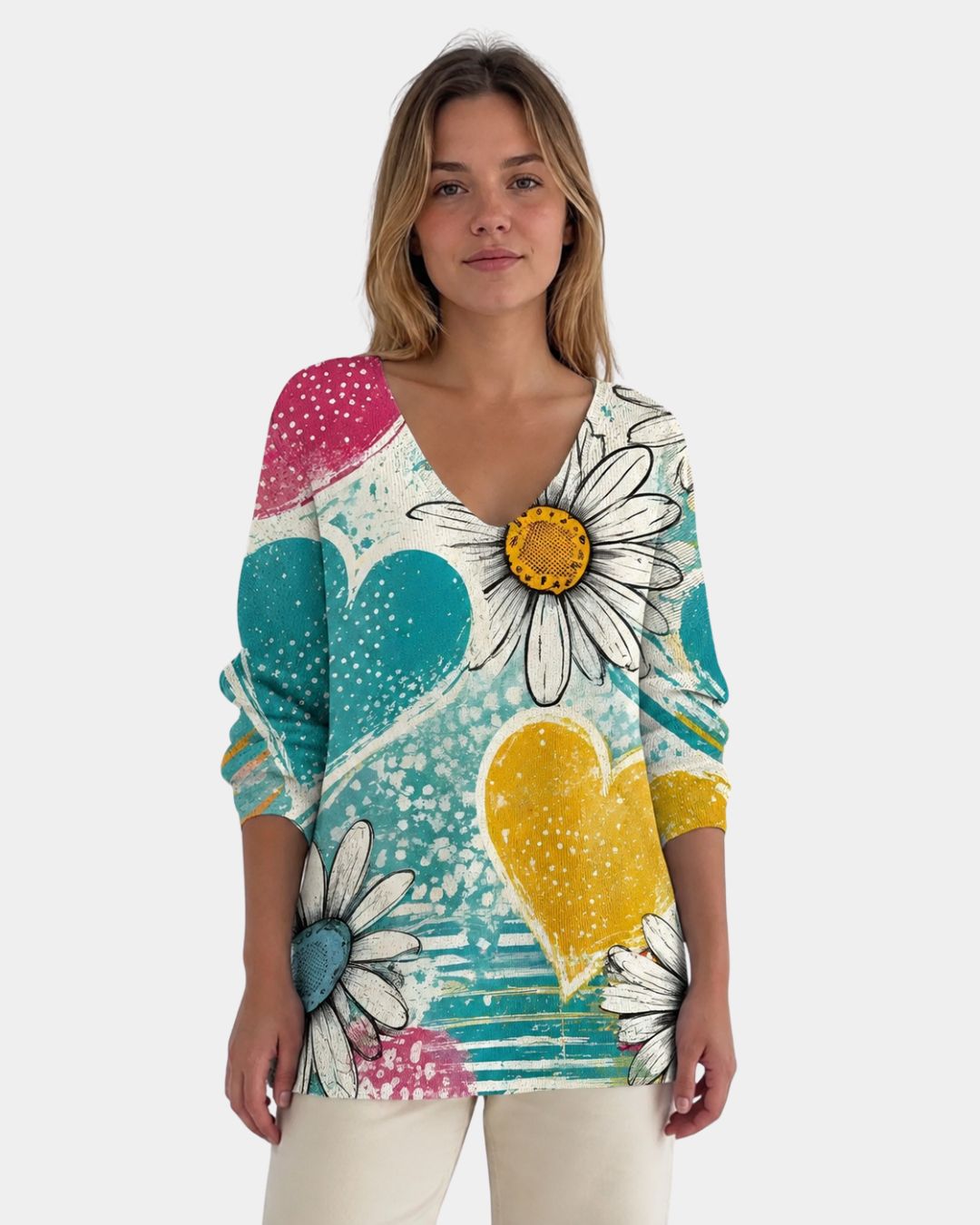 Helene | Sweater med V-hals