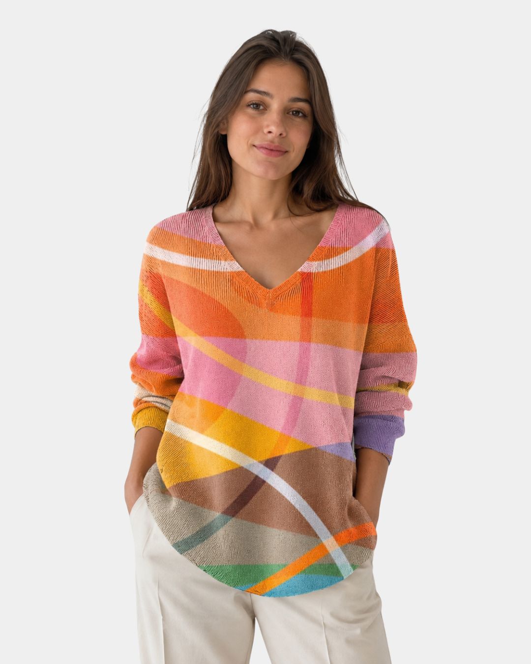 Madeleine | Sweater med V-hals