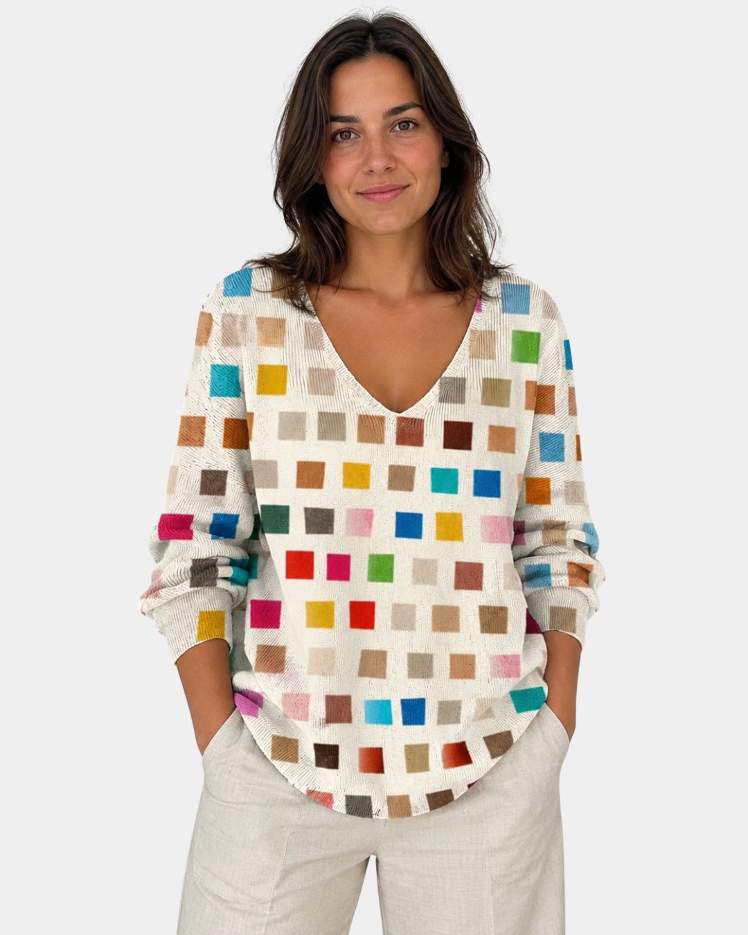 Amelie | Sweater med V-hals