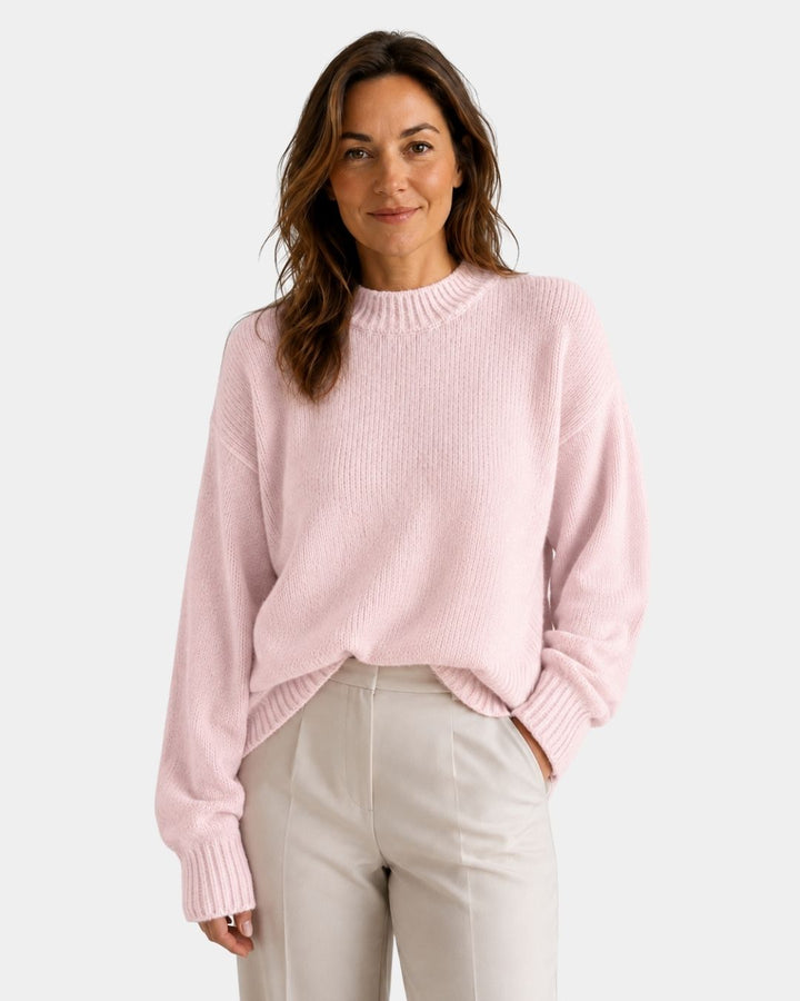 Mae | Sweater med rund hals og pufærmer