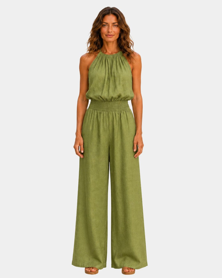 Ghisleine | Elegant buksedragt med halterneck