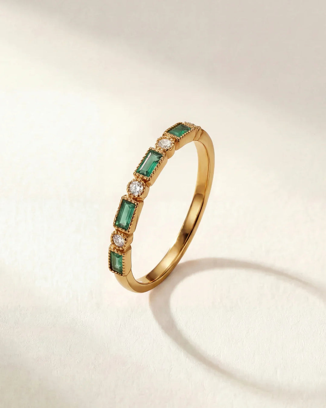 Pascale | Ring med grønne sten