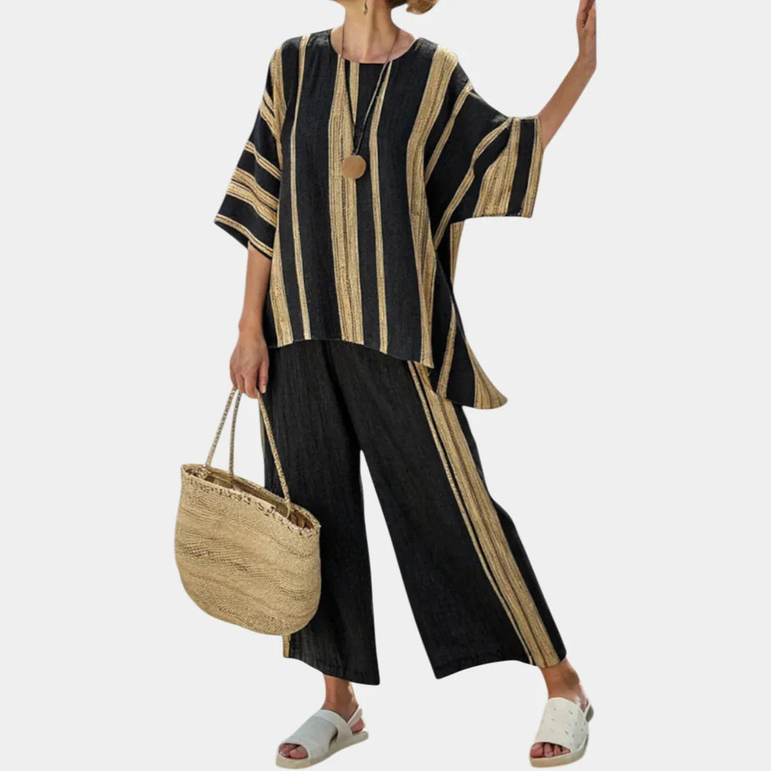 Laure | Stribet oversize-top og behagelige bukser