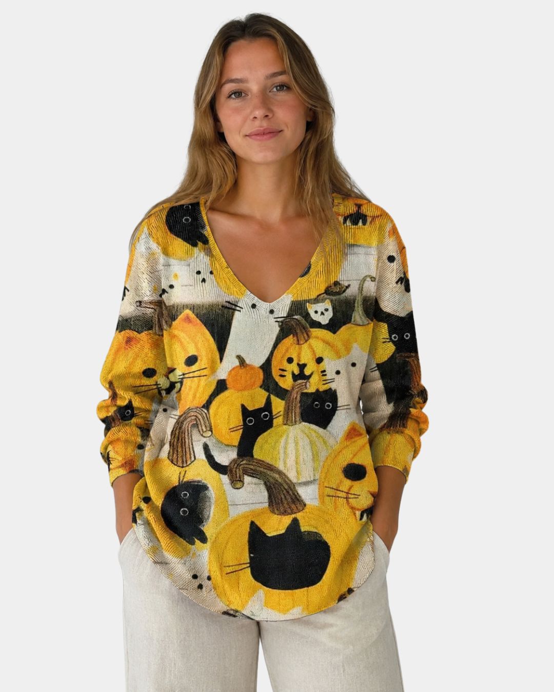 Adeline | Sweater med V-hals