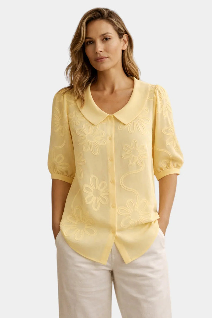 Elya | Broderet bluse