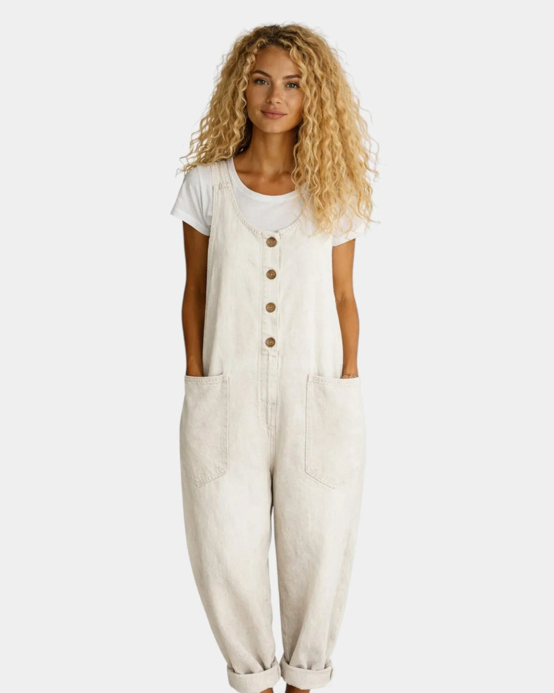 Lorena | Vasket vintage-overall i bomuldsdenim