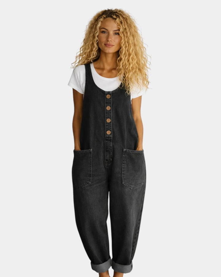 Lorena | Vasket vintage-overall i bomuldsdenim