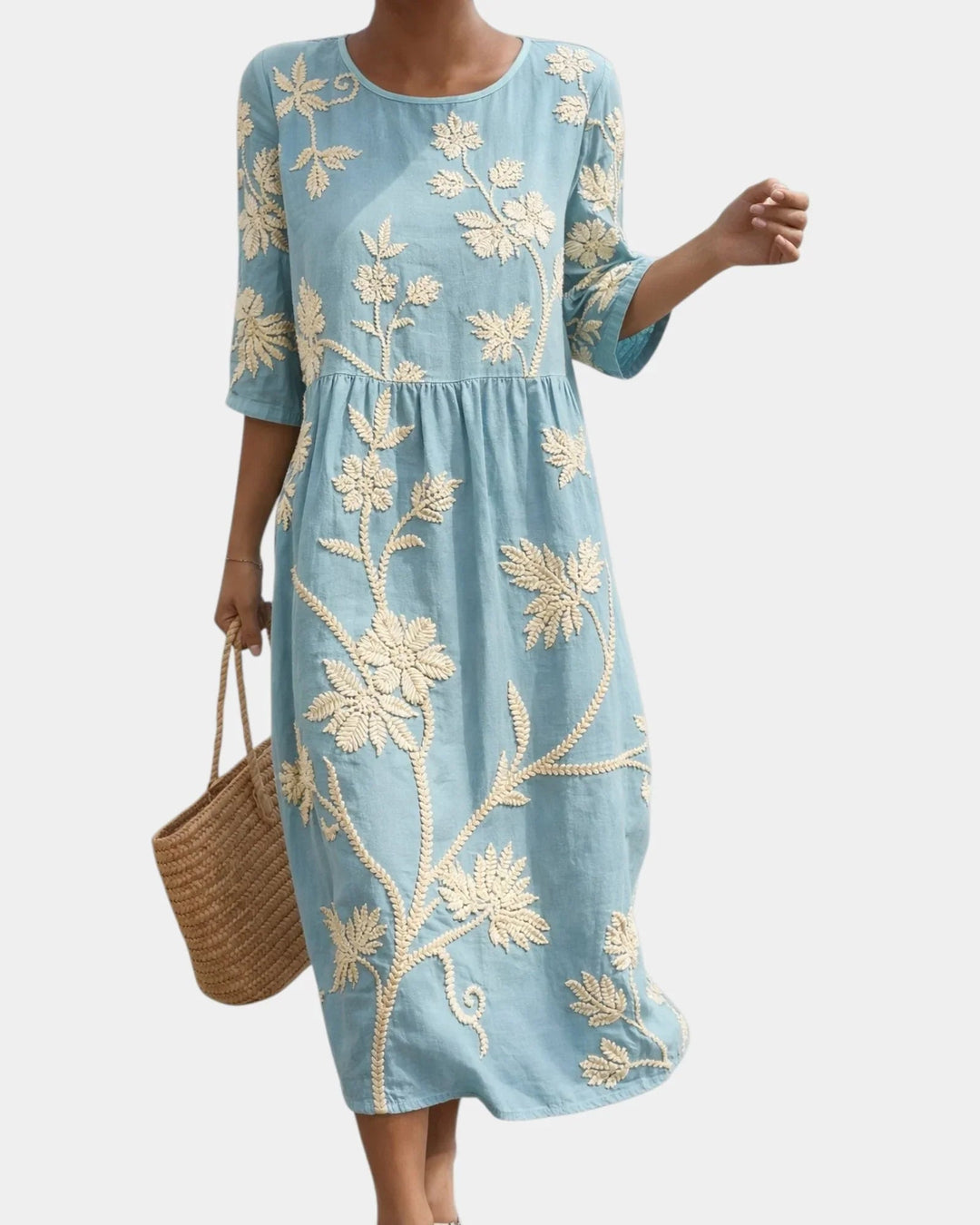 Delvine | Elegant blomstret kjole
