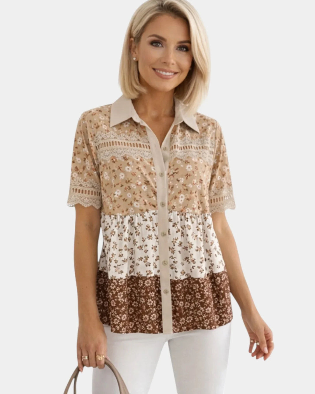 Évania | Blomstret bluse