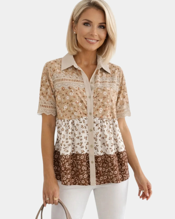 Évania | Blomstret bluse