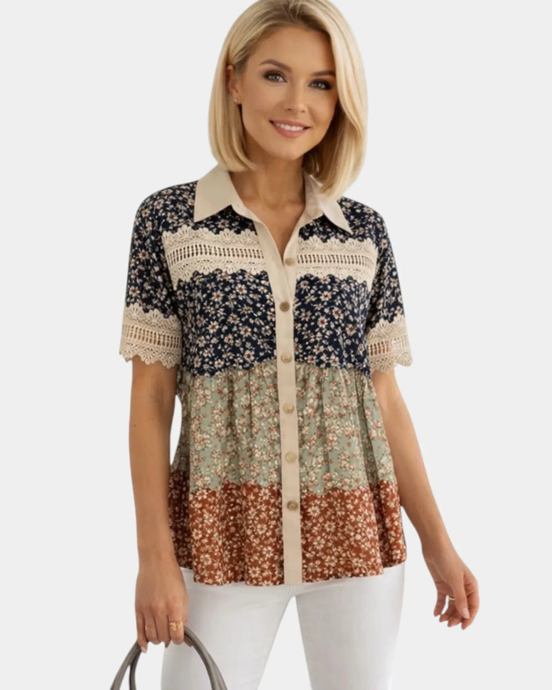 Évania | Blomstret bluse