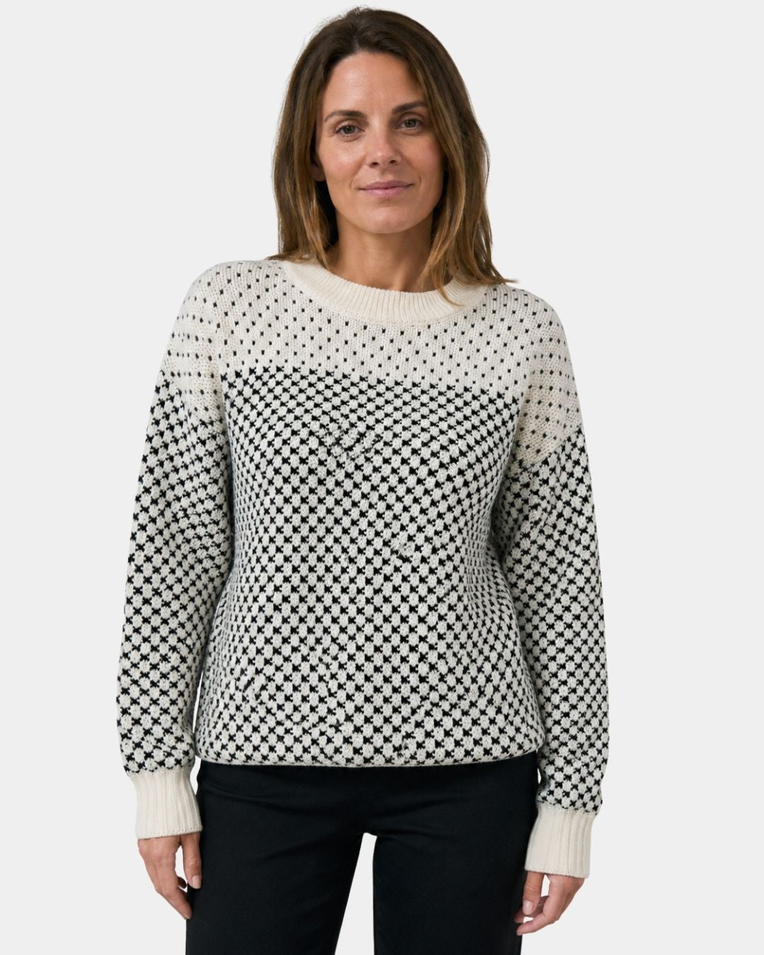 Rachael | Colorblock-sweater med rund hals