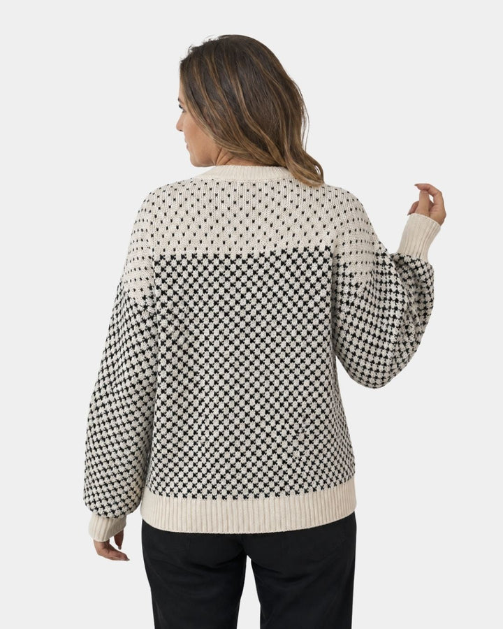 Rachael | Colorblock-sweater med rund hals