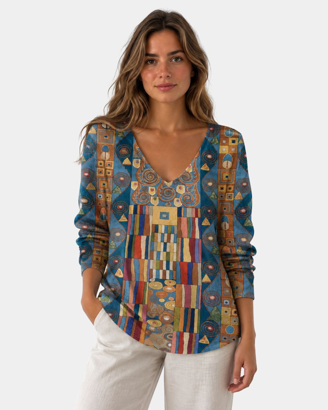 Gabrielle | Sweater med V-hals