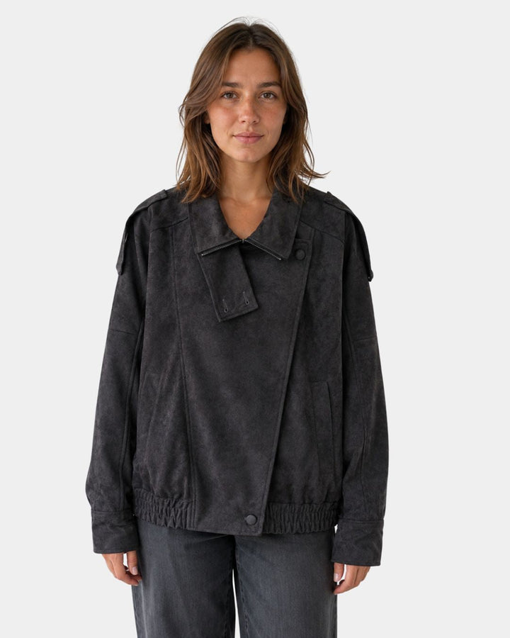 Aurésia | Oversize-jakke i syntetisk ruskind