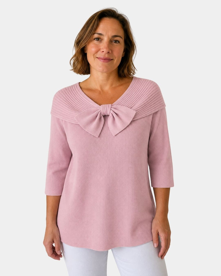 Lúa | Varm og feminin sweater med sløjfe