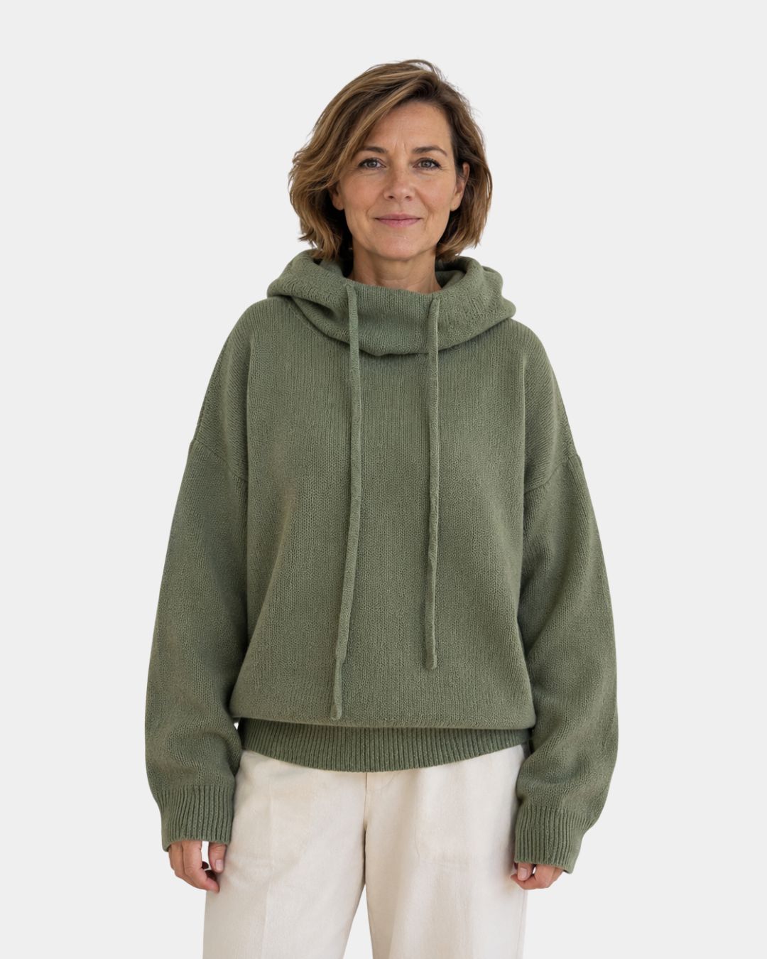 Marie | Hyggelig sweater med høj krave og hætte