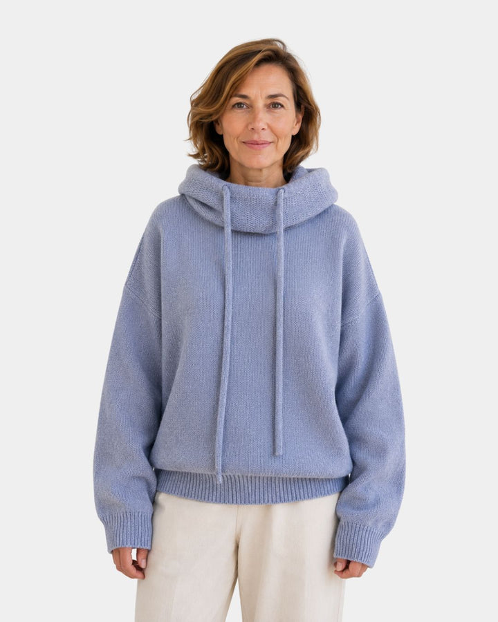 Marie | Hyggelig sweater med høj krave og hætte