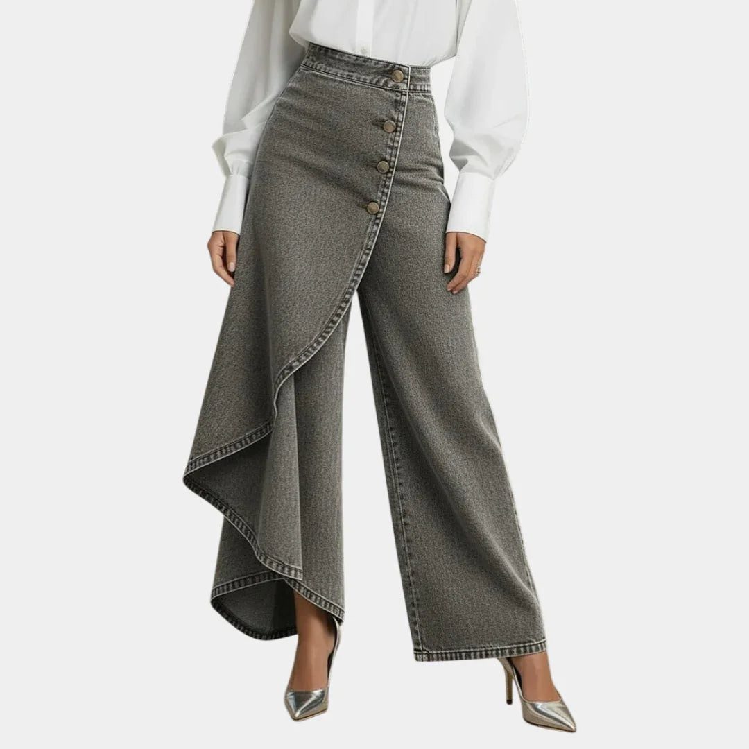 Martina | Højtaljede jeans med vide ben
