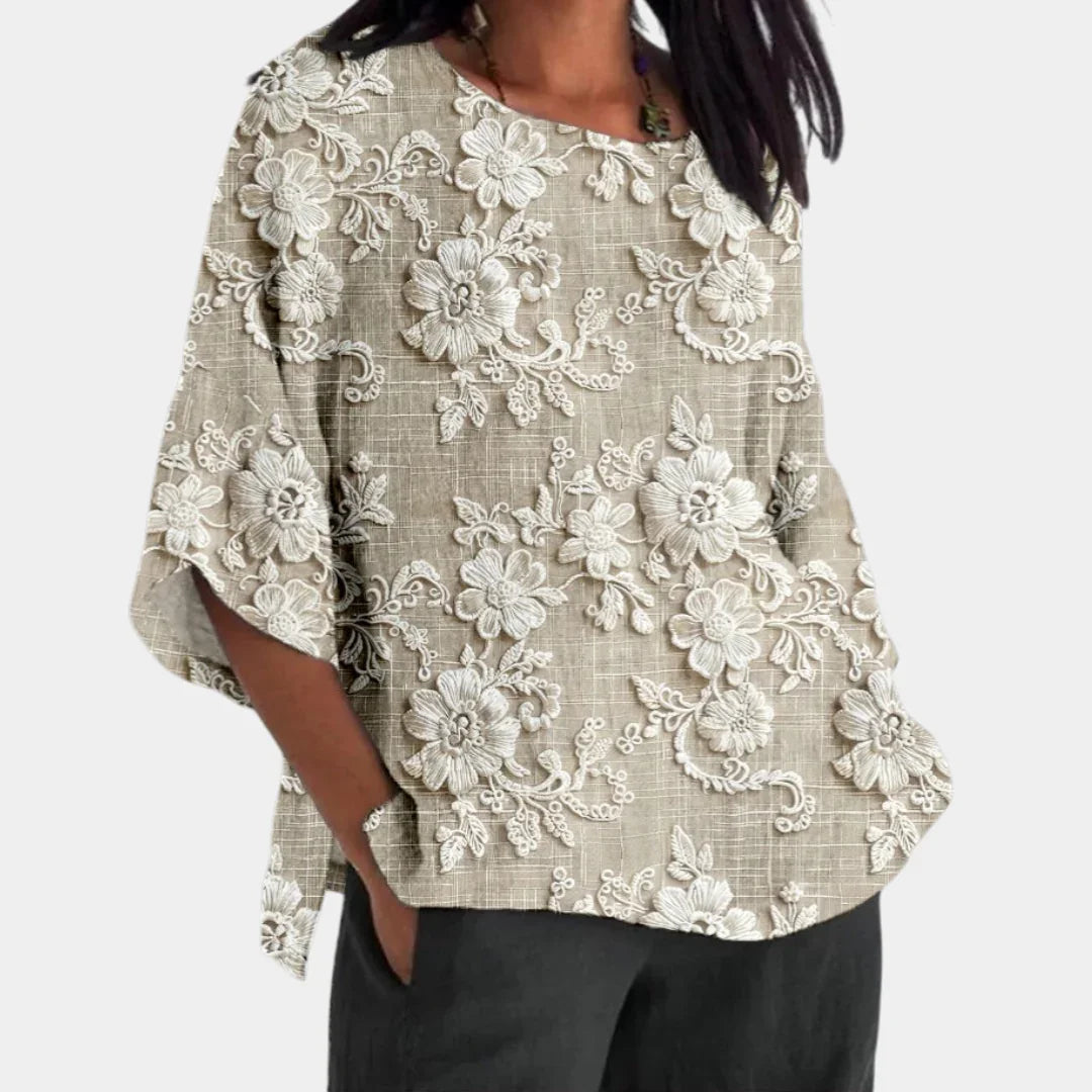 Abigail | Vintage-top med print