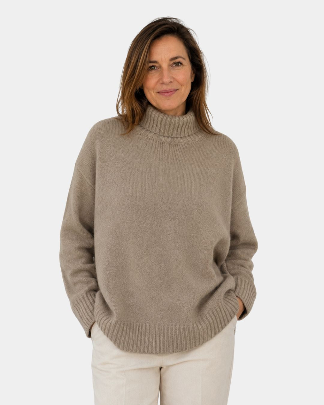 Irena | Blød rullekravesweater