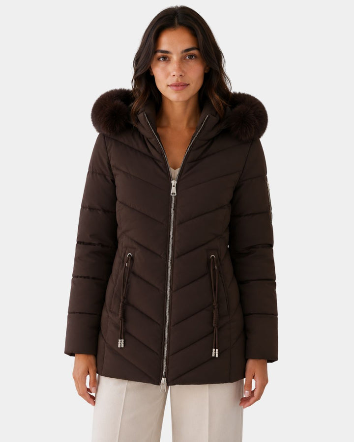 Anéline | Elegant quiltet pufferfrakke