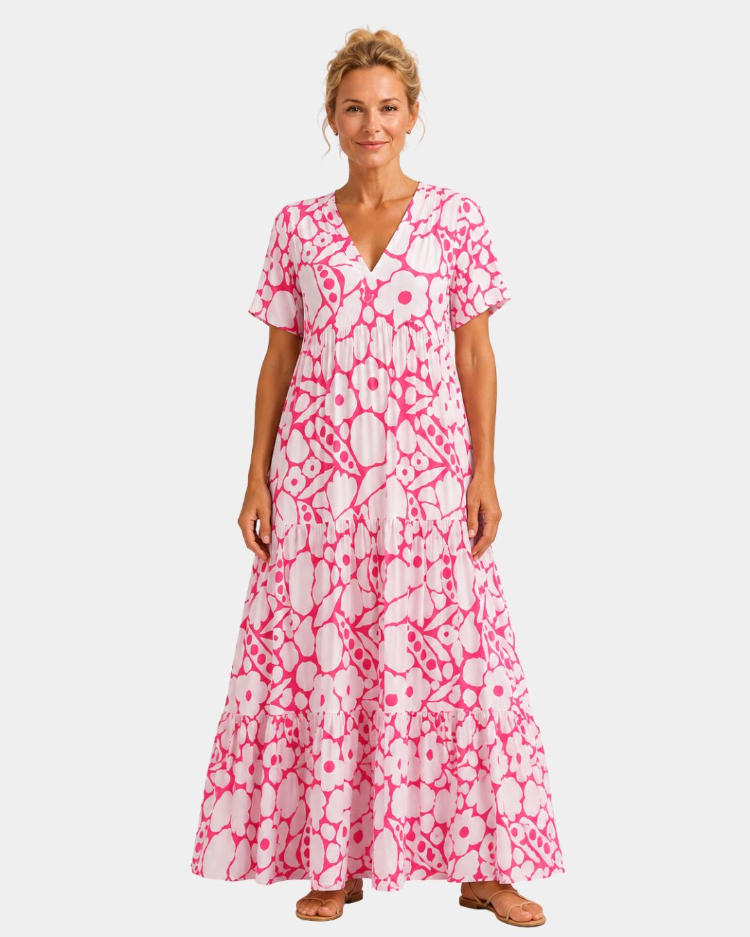 Achilde | Blomstret maxikjole