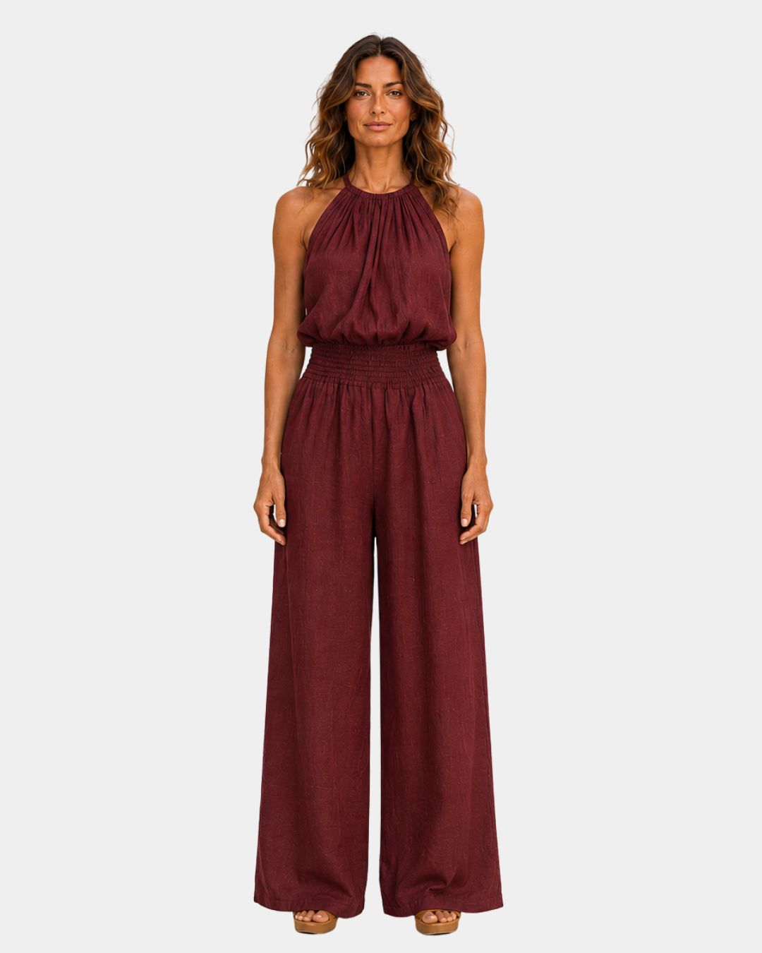 Ghisleine | Elegant buksedragt med halterneck