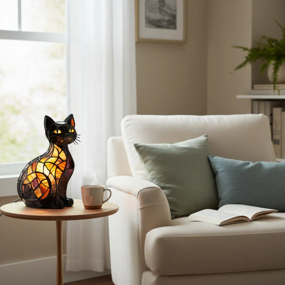 Chat Radieux à Minuit
