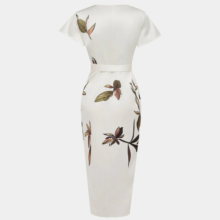 Agathe | Elegant slå-om-kjole med blomsterprint