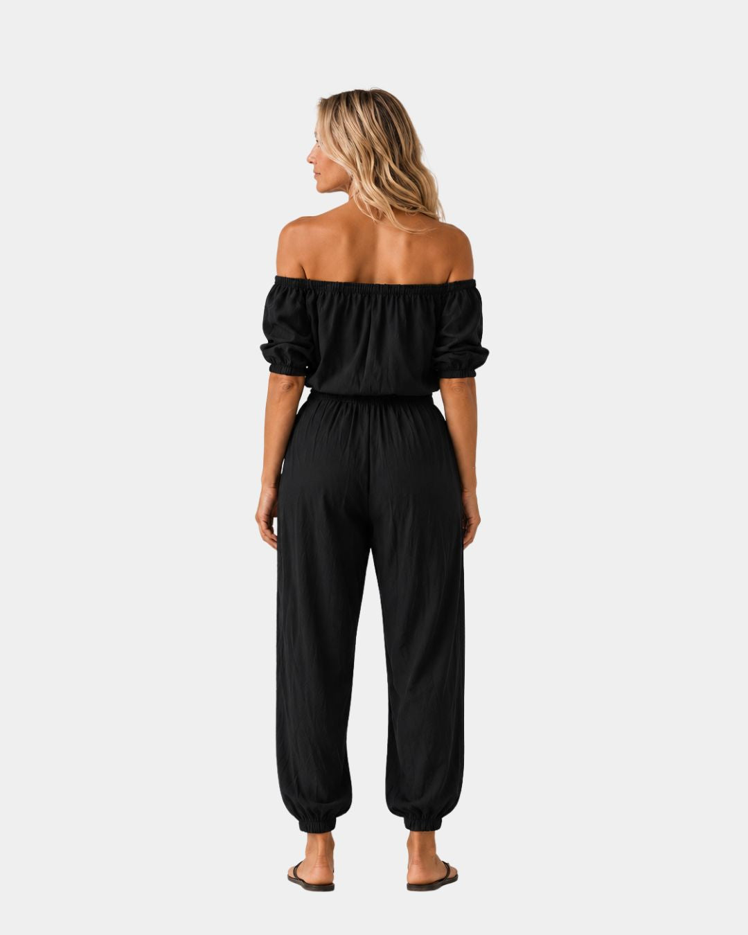 Brunissonne | Ærmeløs off-shoulder buksedragt