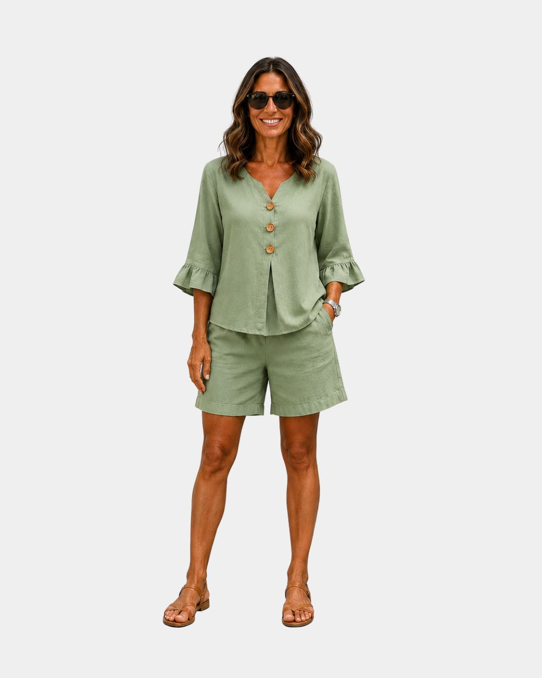 Auberte | Sæt med shorts og bluse