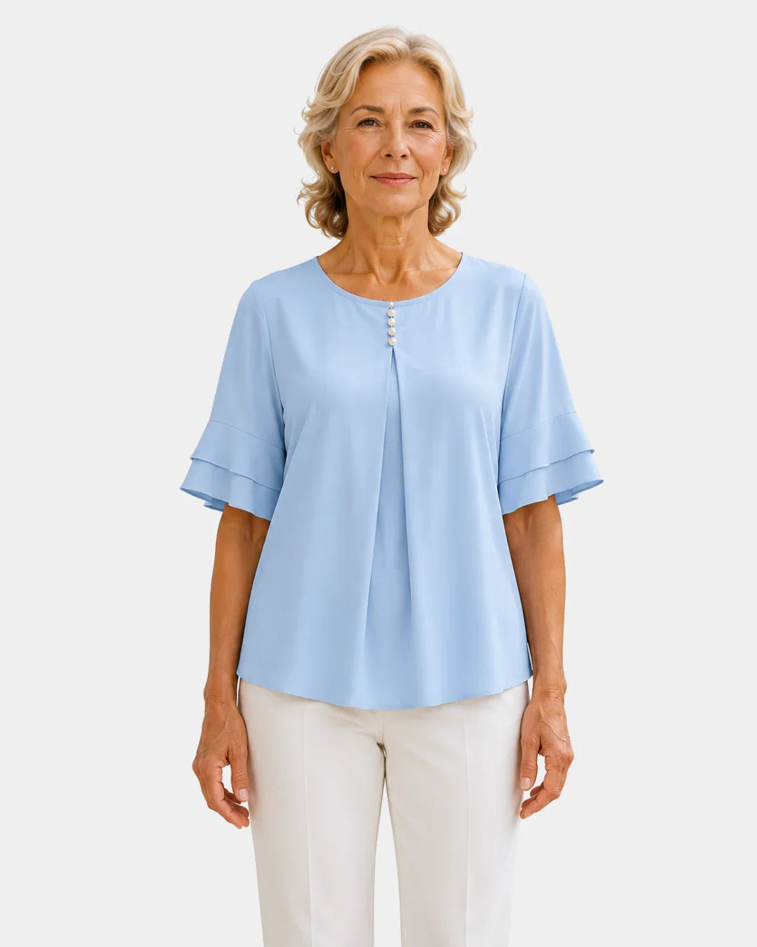 Hadelinde | Elegant bluse med knapper