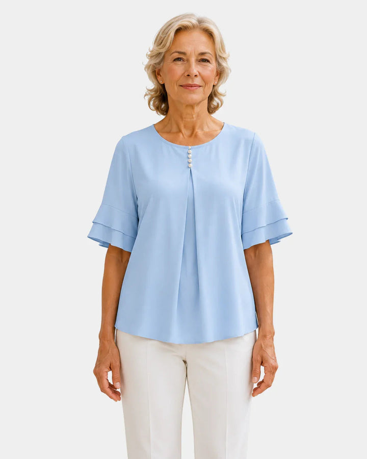 Hadelinde | Elegant bluse med knapper