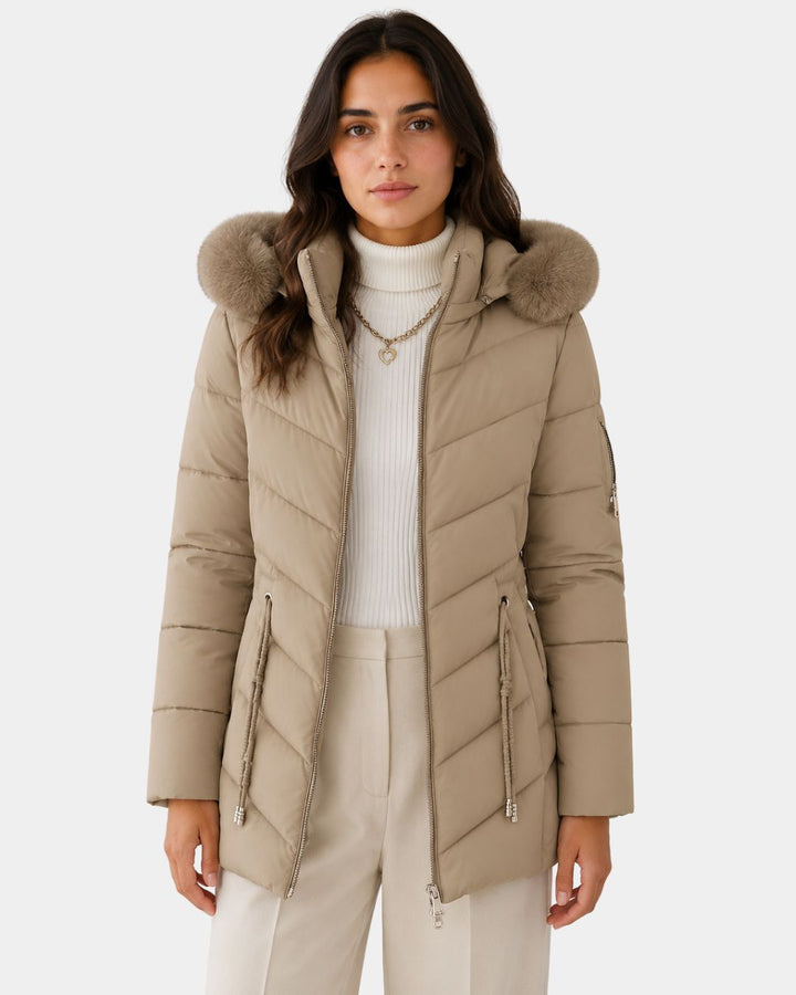 Anéline | Elegant quiltet pufferfrakke