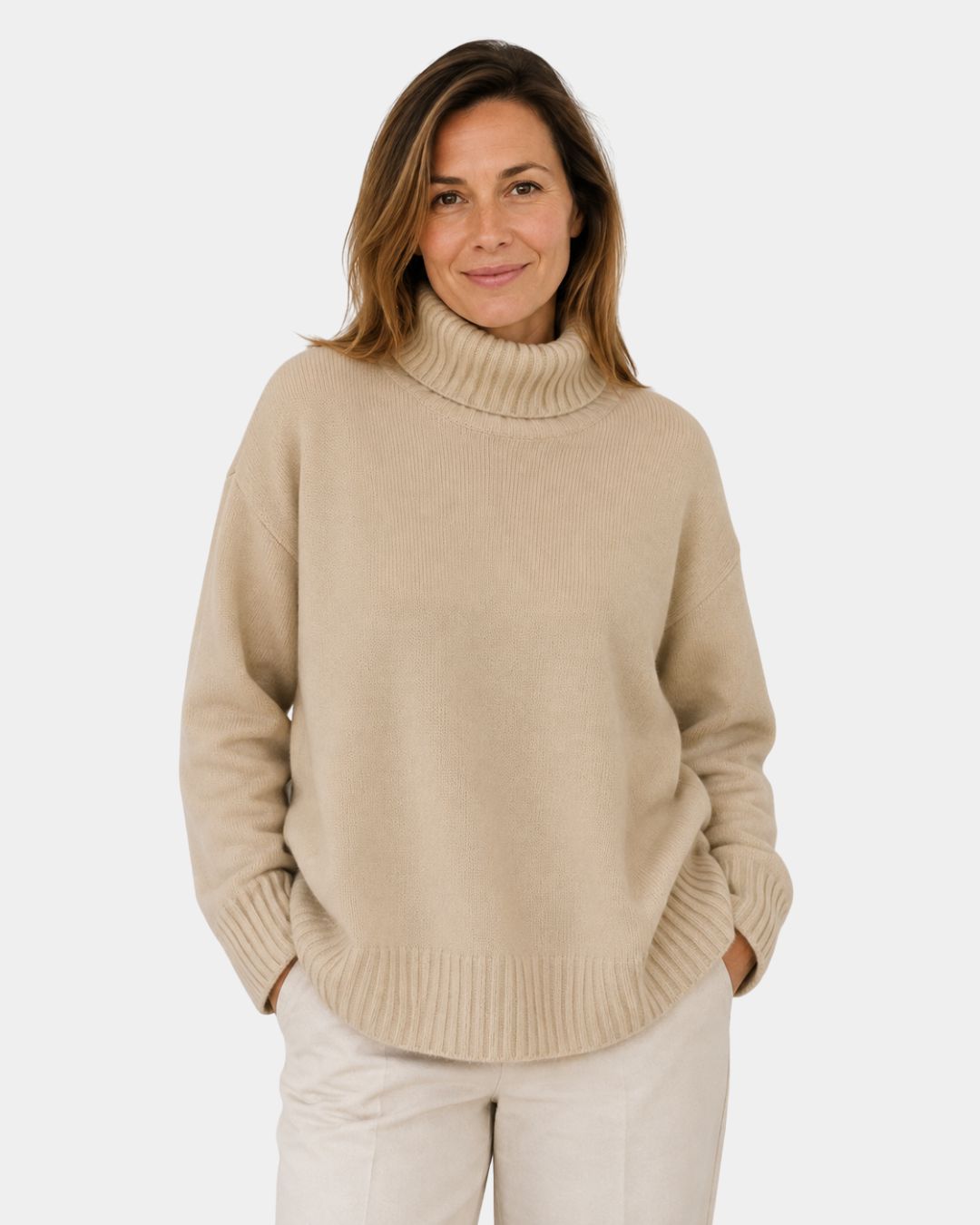Irena | Blød rullekravesweater