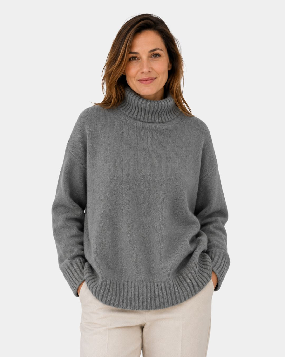 Irena | Blød rullekravesweater