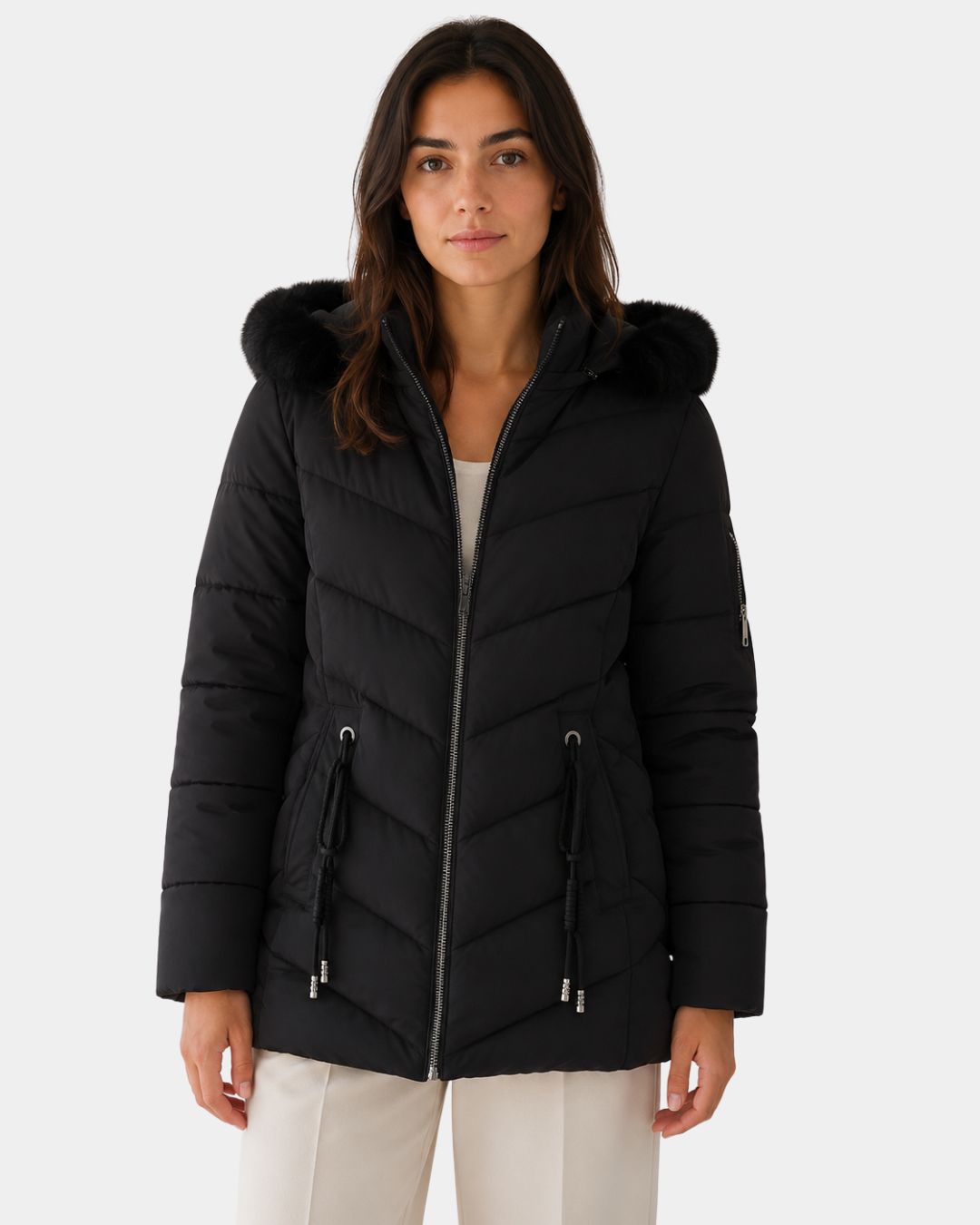 Anéline | Elegant quiltet pufferfrakke
