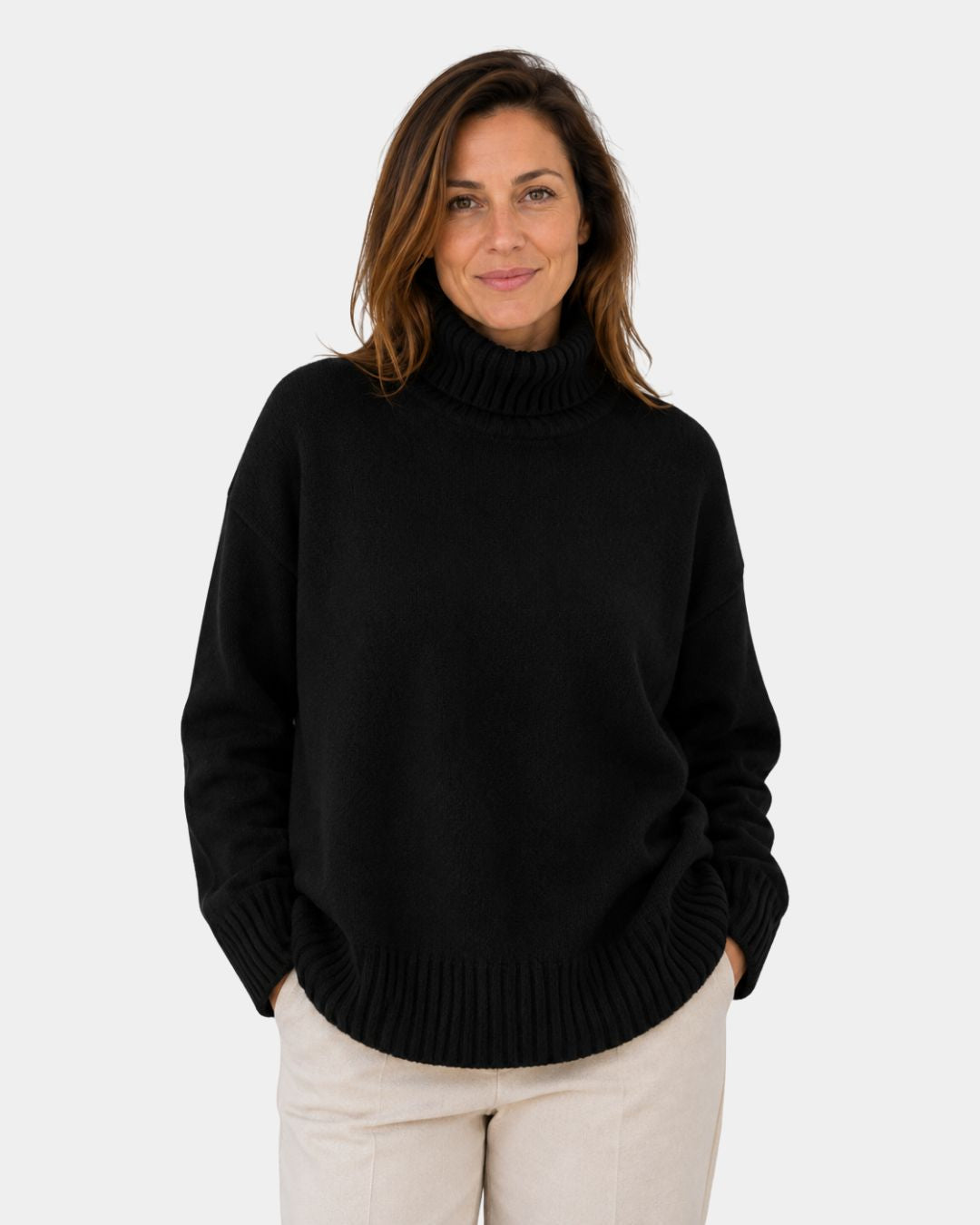 Irena | Blød rullekravesweater