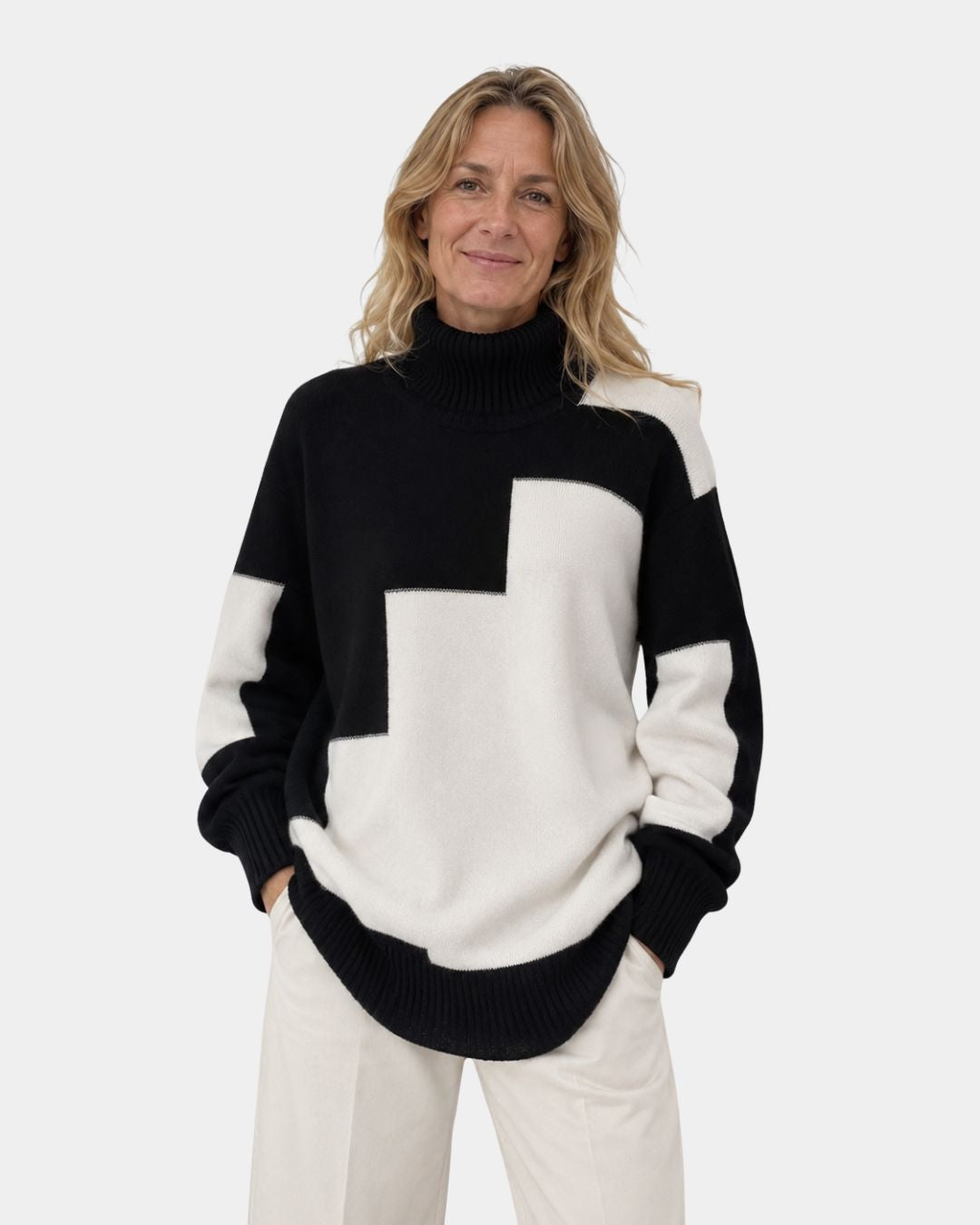 Alesia | Rullekravesweater