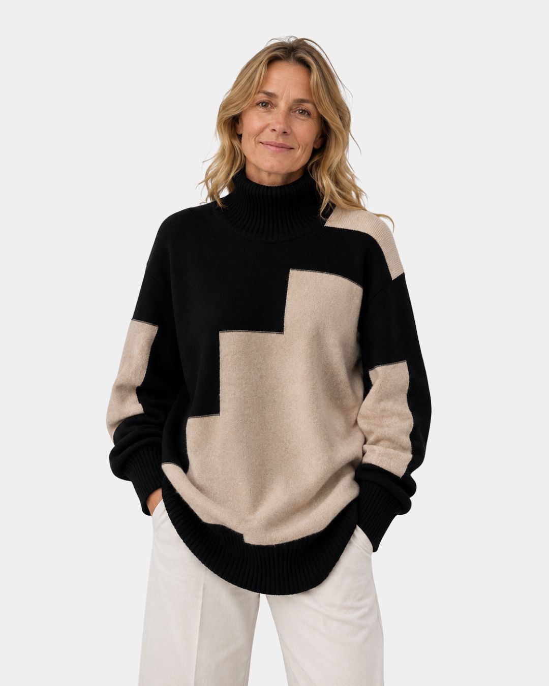 Alesia | Rullekravesweater