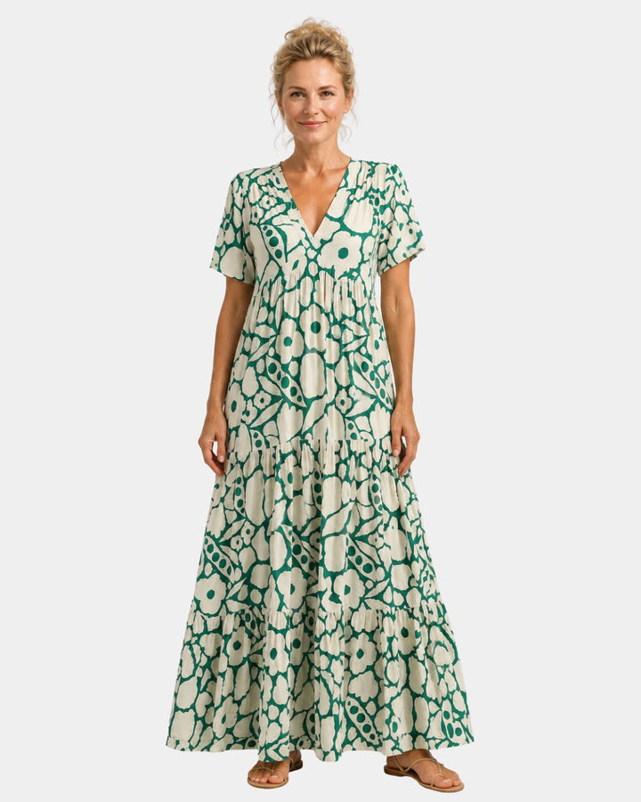 Achilde | Blomstret maxikjole