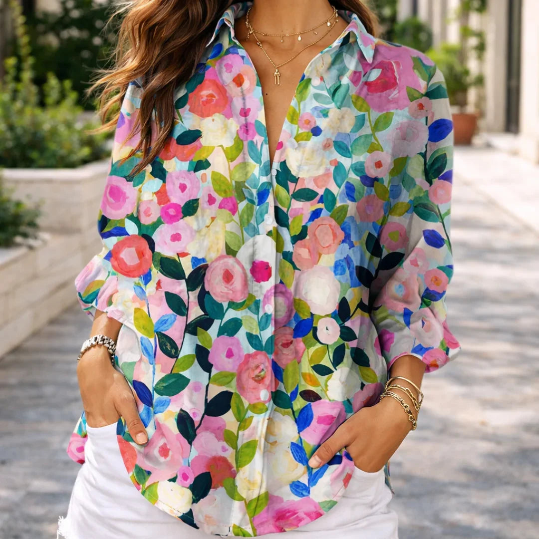 Joséphine | Bluse Blomstrende lærred