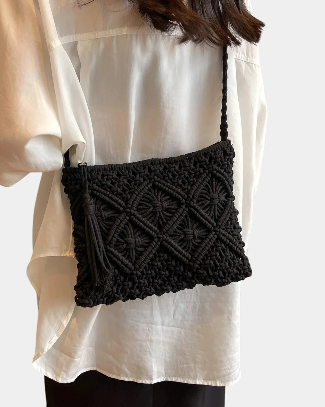 Patricia | Crossbody-taske med vævet look