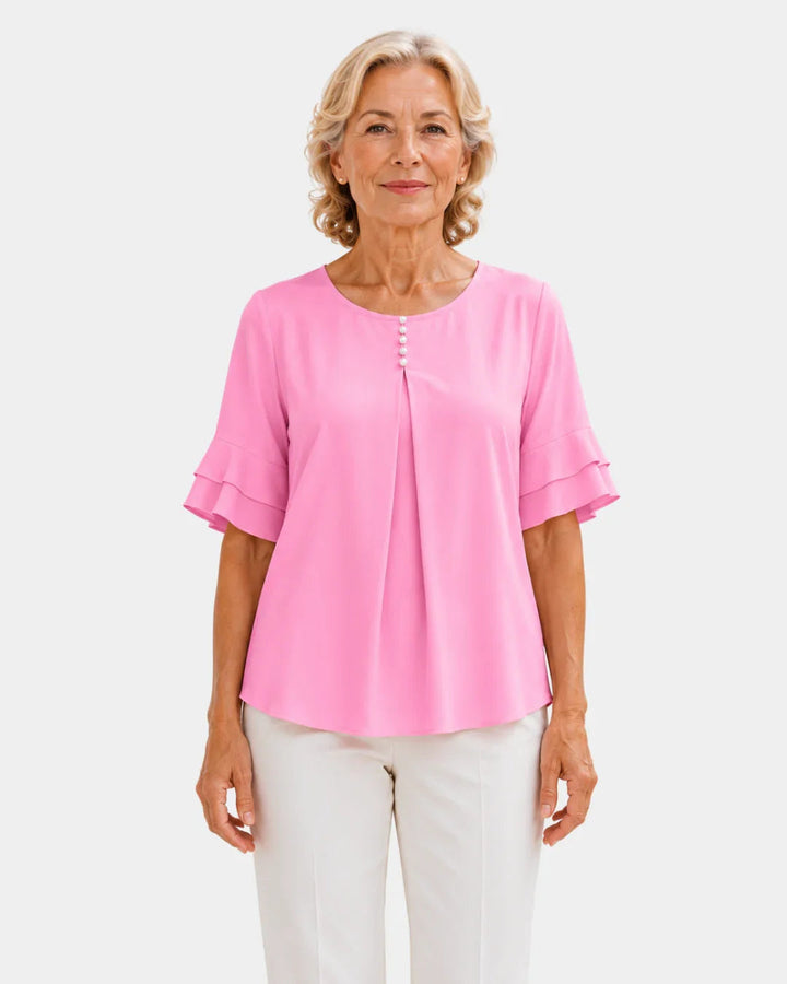 Hadelinde | Elegant bluse med knapper