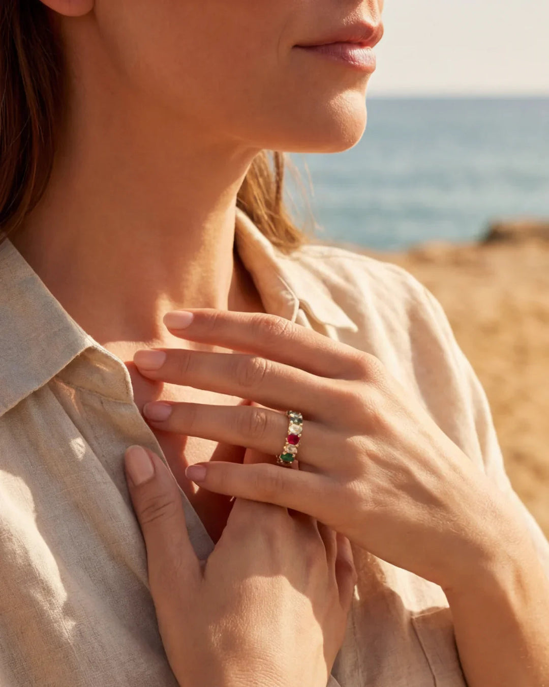 Carole | Ring med sten