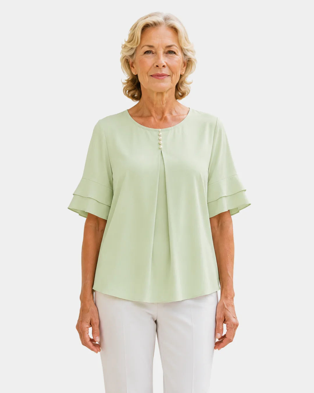 Hadelinde | Elegant bluse med knapper