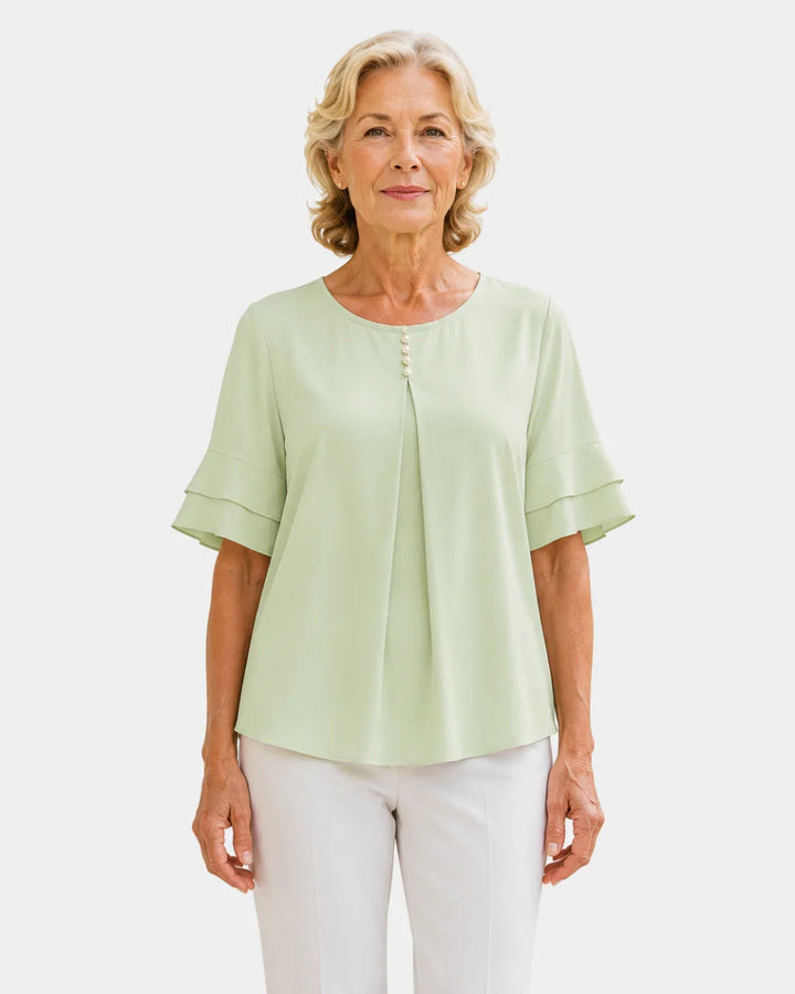 Hadelinde | Elegant bluse med knapper