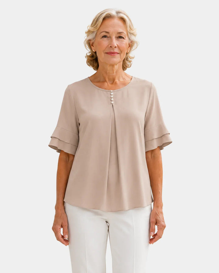 Hadelinde | Elegant bluse med knapper